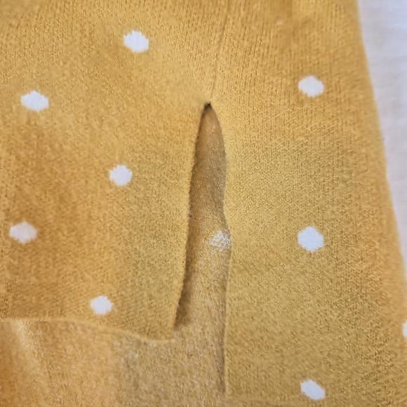 Cynthia Rowley Yellow Polka Dot Crewneck Sweater Size 1X - Picture 5 of 6